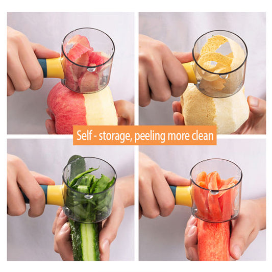 Multi Functional Vegetable Peeler With Peel Collect Cup