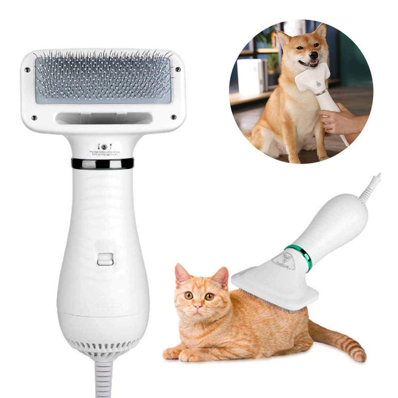 Electric 2-in-1 Pet Grooming Hair Dryer Blower Slicker Brush