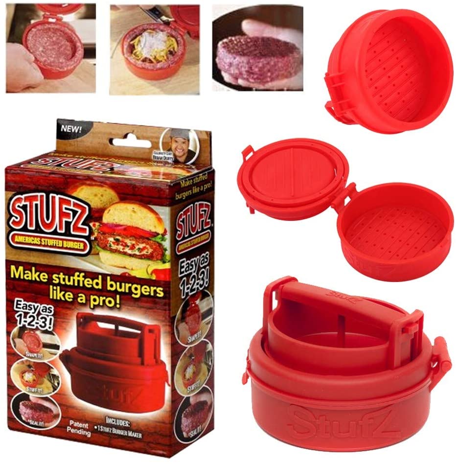 Stufz Stuffed Burger Press Hamburger Patty Maker Juicy BBQ Grill As Seen On TV